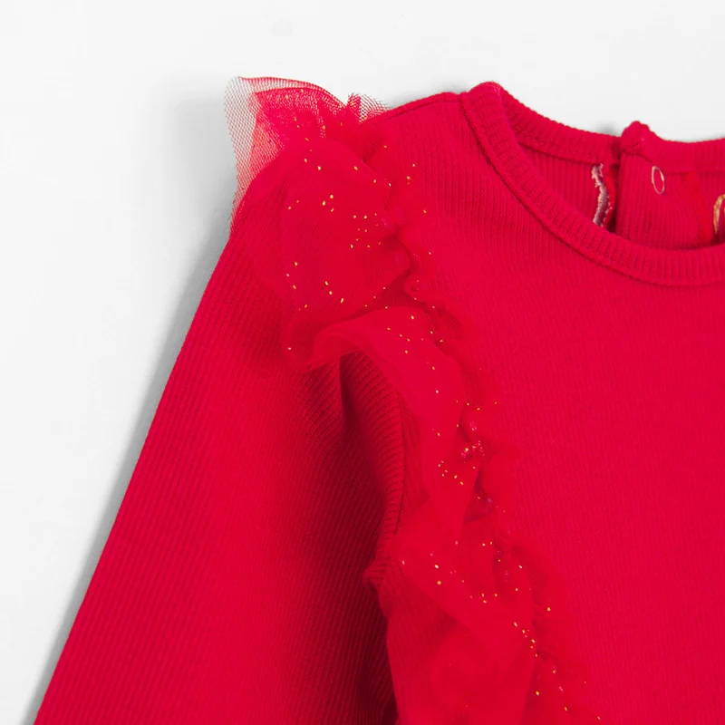 كول كلوب من سمييك قطن أحمر بأكمام طويلة